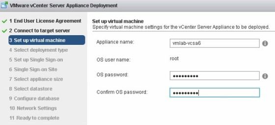 vmware vcenter server deployment