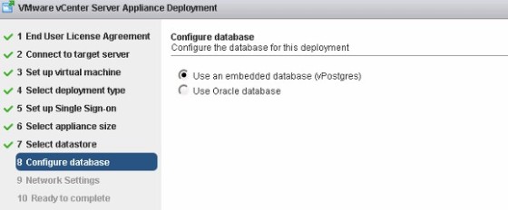 vcsa-database-options