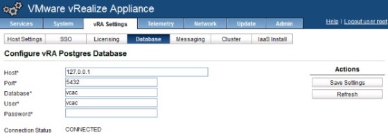 vra-database-configuration