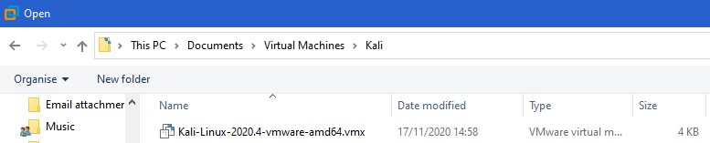 transfer files windows 10 to vm kali