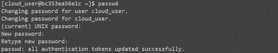 change linux user password screenshot