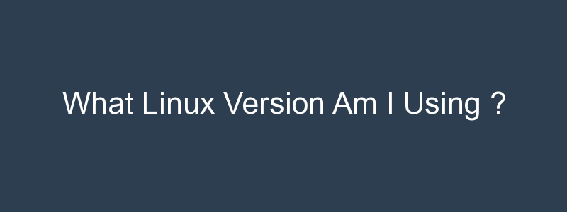 What Linux Version Am I Using Check Linux Version